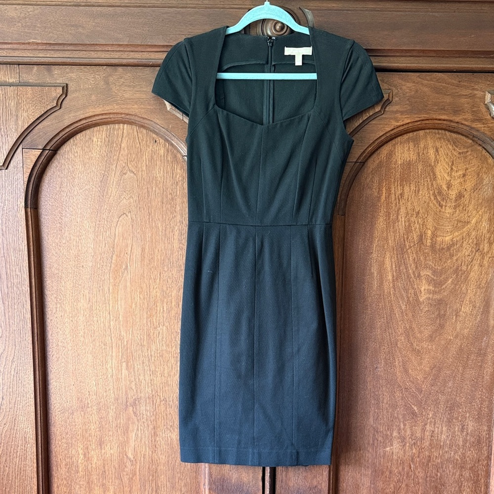 Banana Republic Black Cap-Sleeve Dress